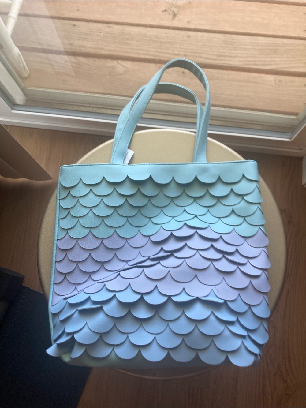 Target Pastel Scallop Tote - Mint & Lavender